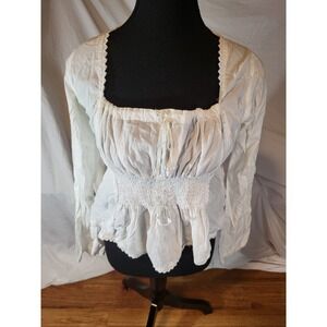 Vtge Stadium Leisure Self Expression Size M Romantic Victorian Lace Flare Sleeve